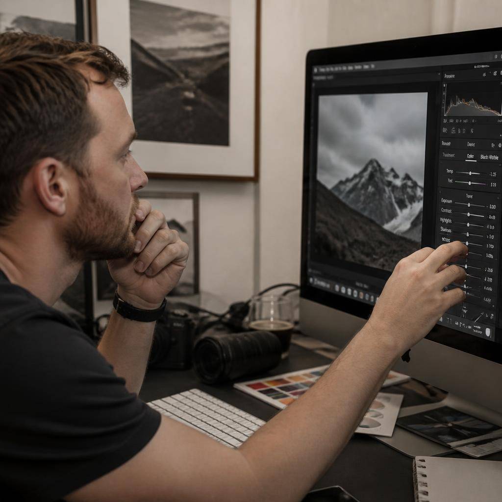 Monochrome Fine Art: แปลงสีให้เป็นโทนขาวดำที่มีมิติ ไม่ใช่แค่การลด Saturation